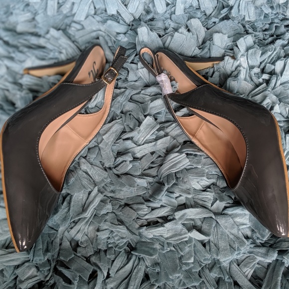 NIB Dark Grey Sling Back (Open Back) Pumps - Picture 3 of 4